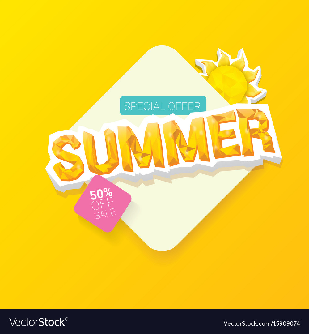 Special offer summer label design template Vector Image