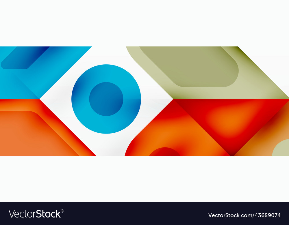 Square and circle minimal abstract background