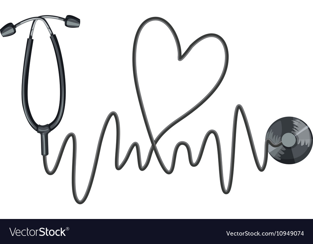 Stethoscope on white background Royalty Free Vector Image