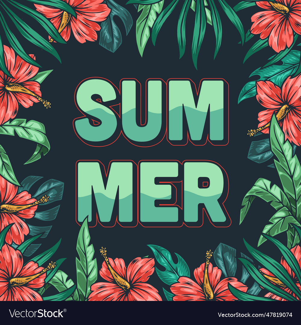 Summer hot weekend flyer colorful Royalty Free Vector Image