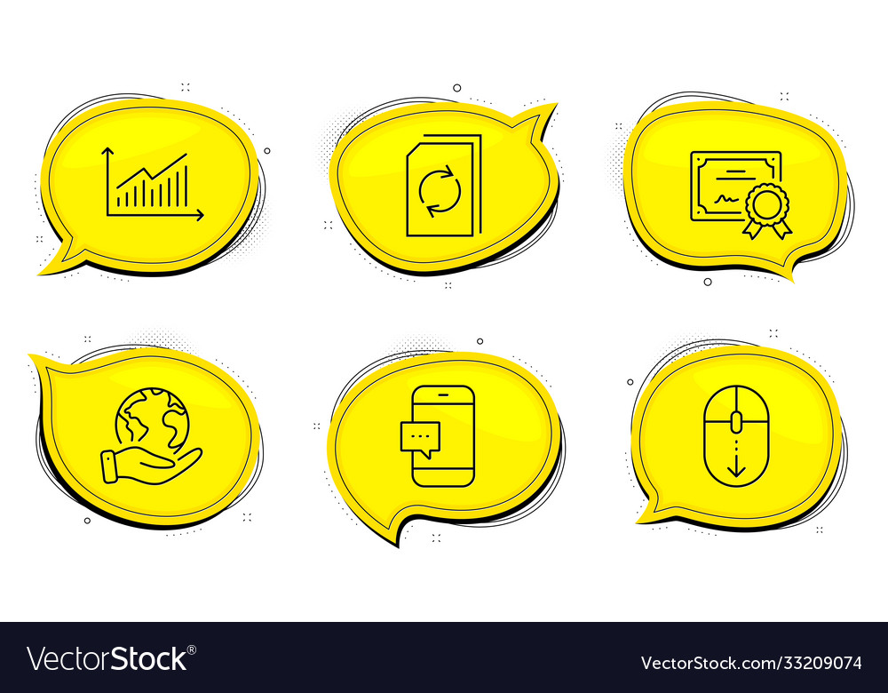 Update document scroll down and smartphone vector image Update document scroll down and smartphone