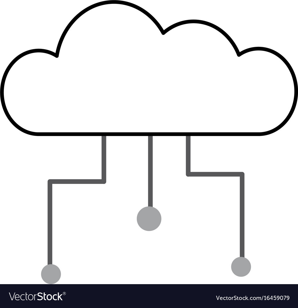 Cloud computing isolated icon