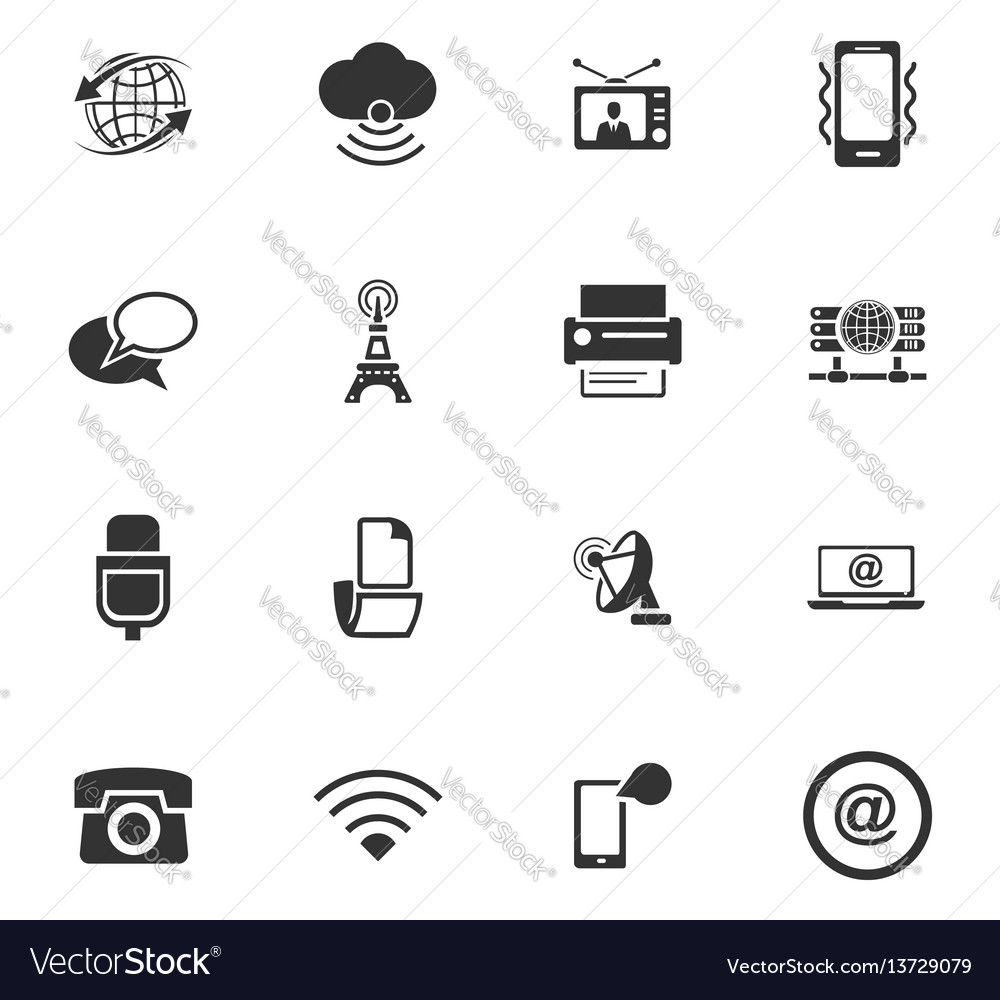 Communication icons set