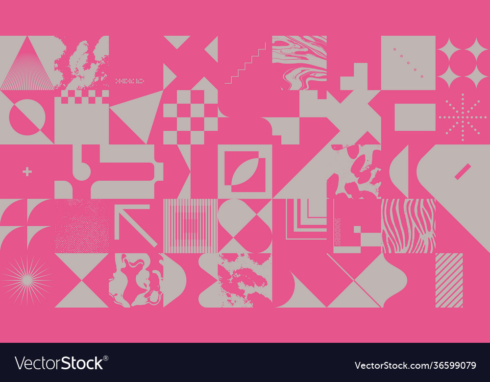 Duotone abstract pattern design vector image Duotone abstract pattern design