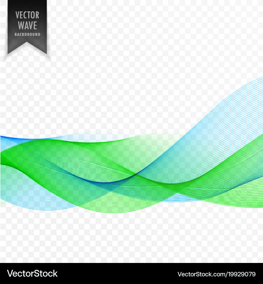 Dynamic Blue Green Wave Background Royalty Free Vector Image