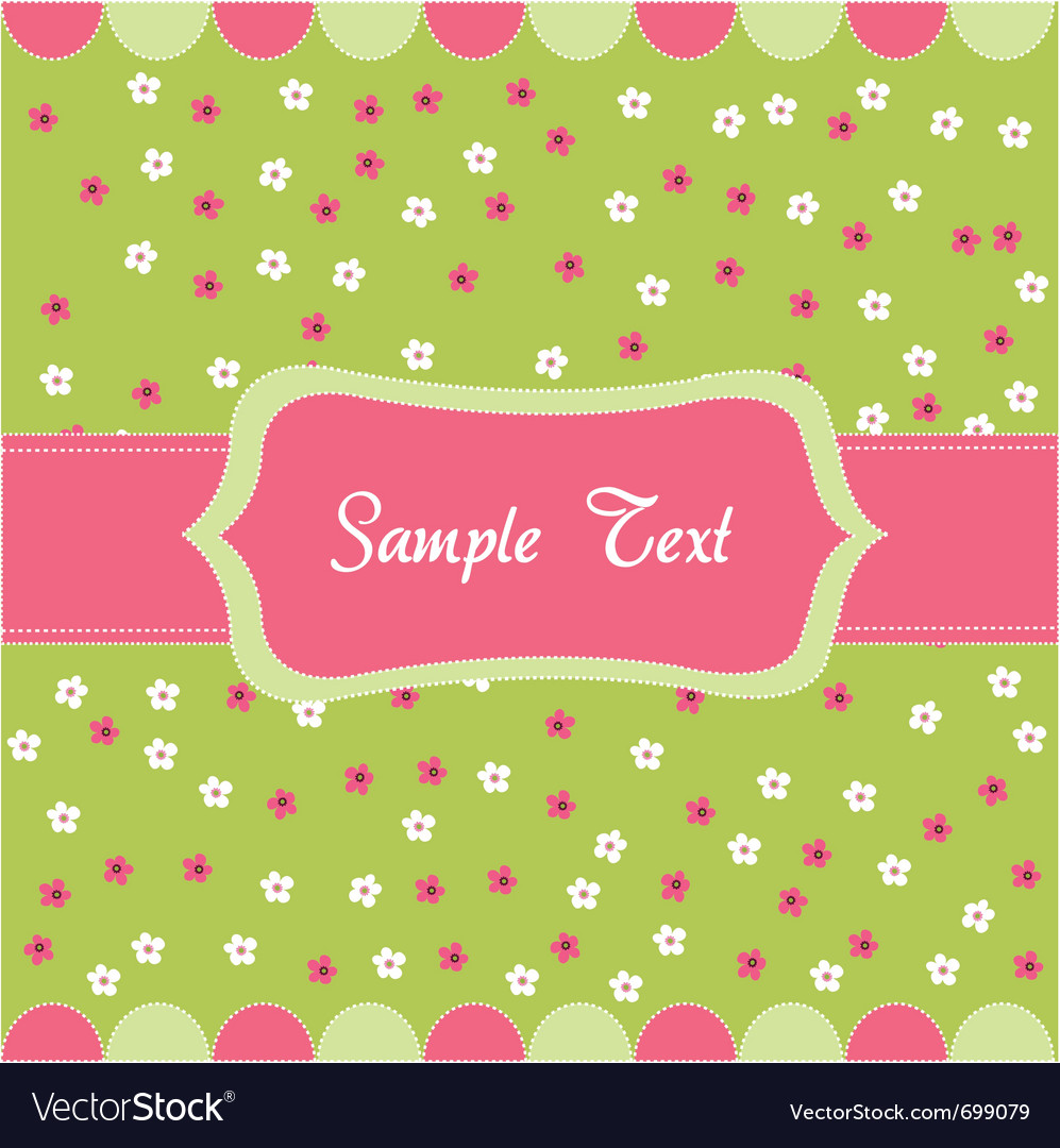 Floral Baby Card Pattern