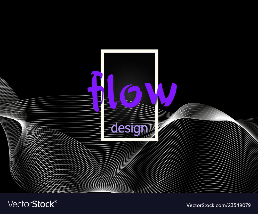 Fluid colorful texture on dark background flow vector image Fluid colorful texture on dark background flow