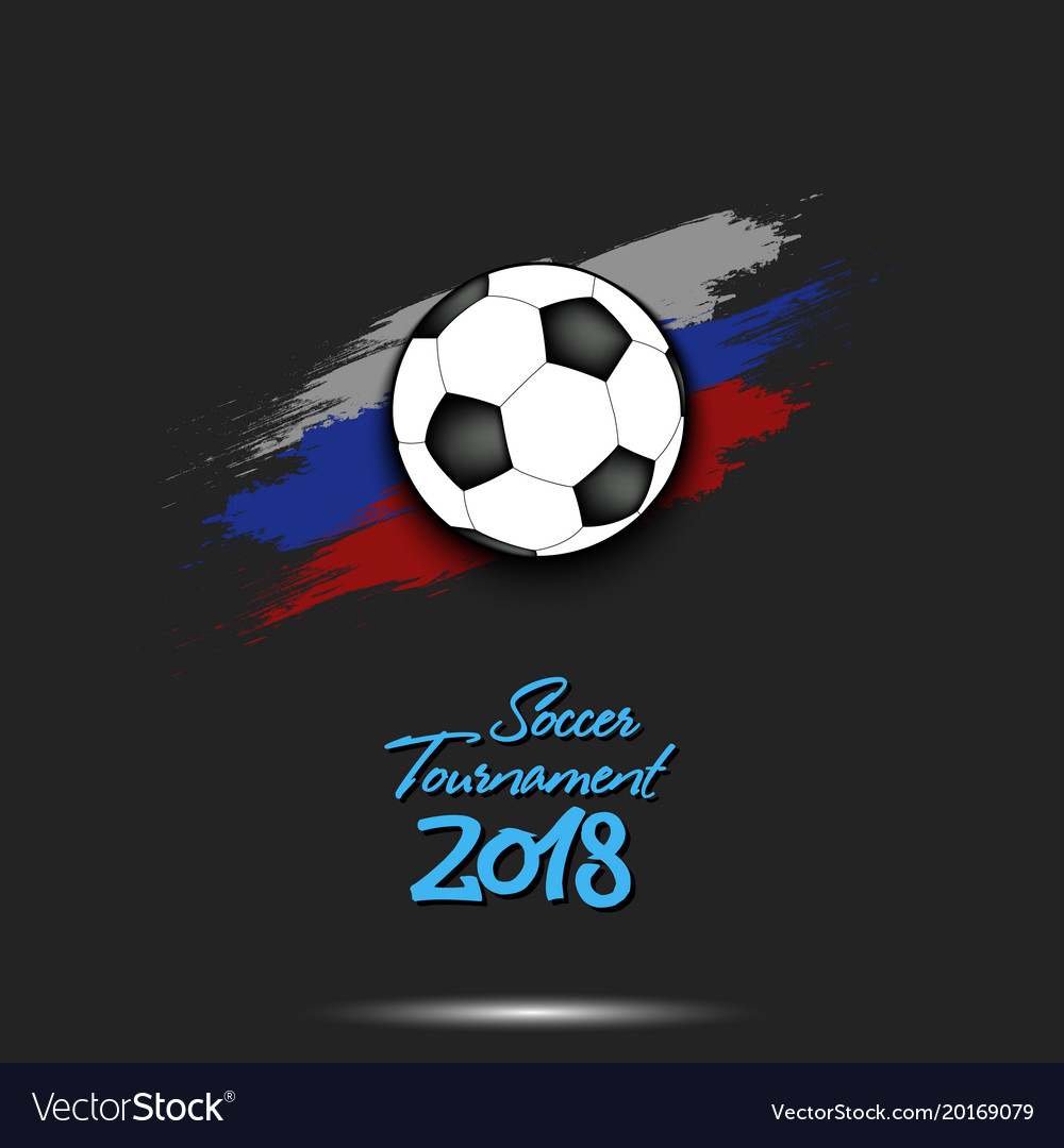 logo soccer tournament 2018 royalty free vector image