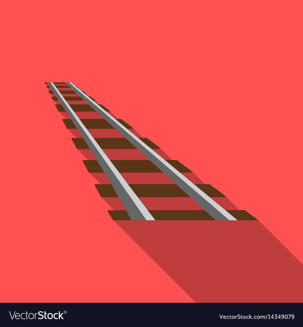 rails icon flate singe western icon from the wild vector image
