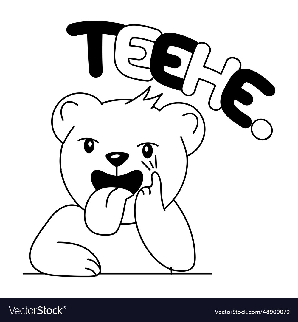 Silly bear Royalty Free Vector Image - VectorStock