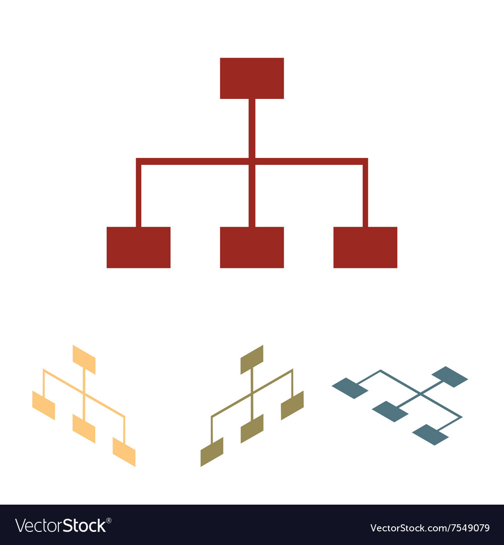 Site map icon for your projects set isometric