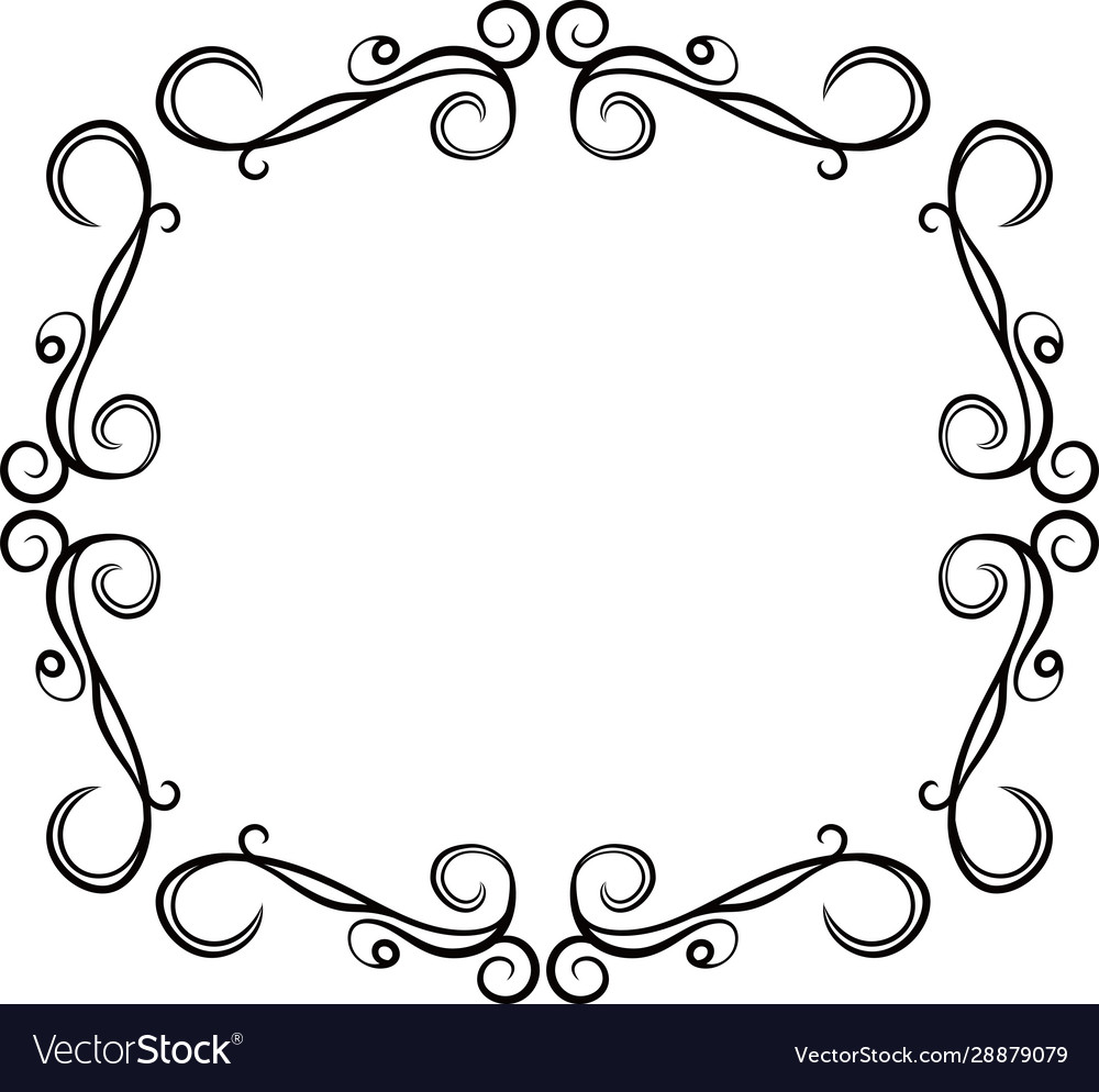 Square antique pattern frame Royalty Free Vector Image