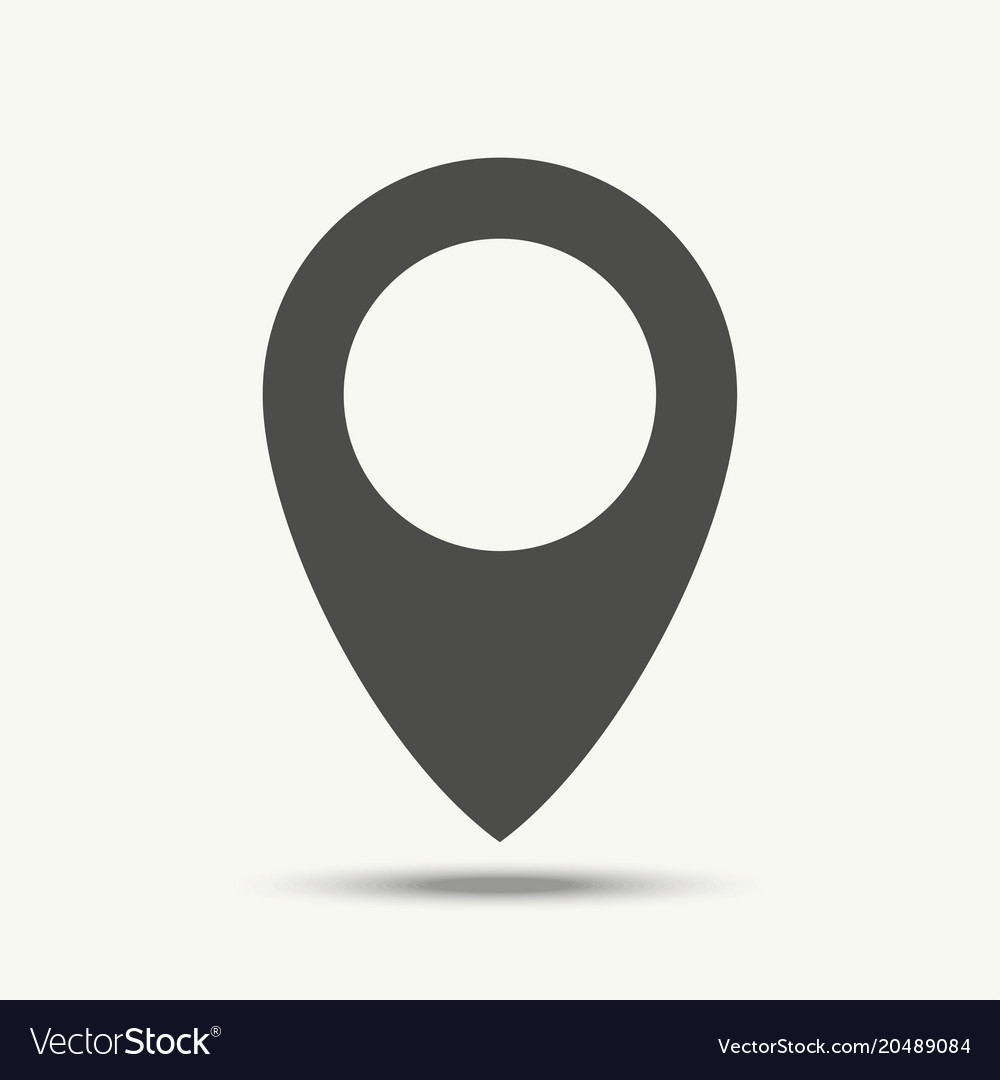 A pointer on the map white