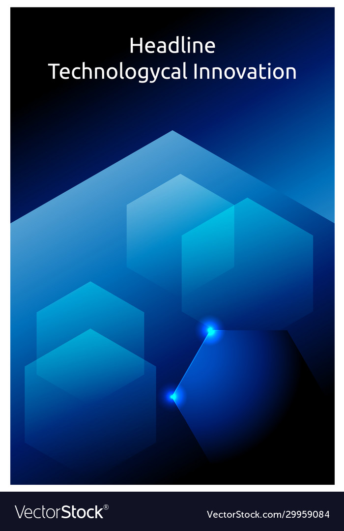 Abstract from hexagon technological vector image Abstract from hexagon technological