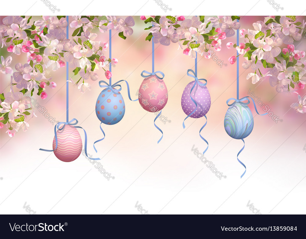 Colorful Easter Hanging Eggs