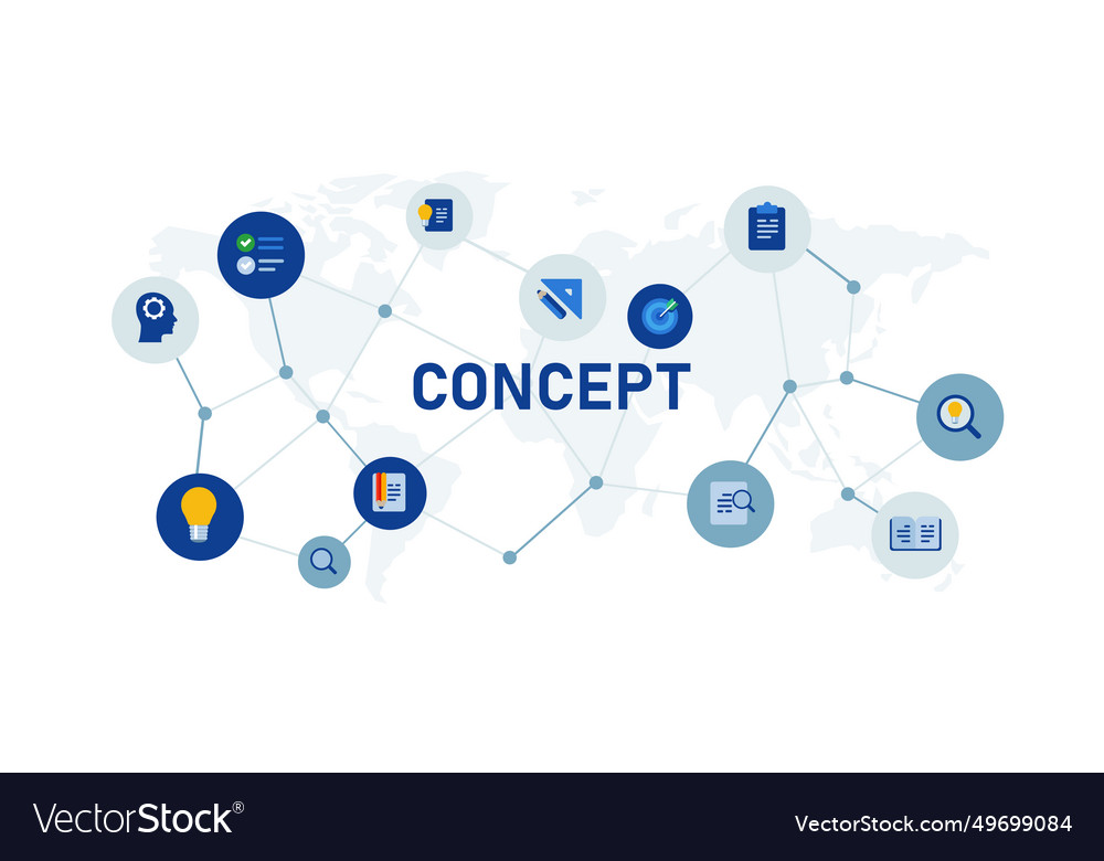 Concept conceptual banner header connected icon