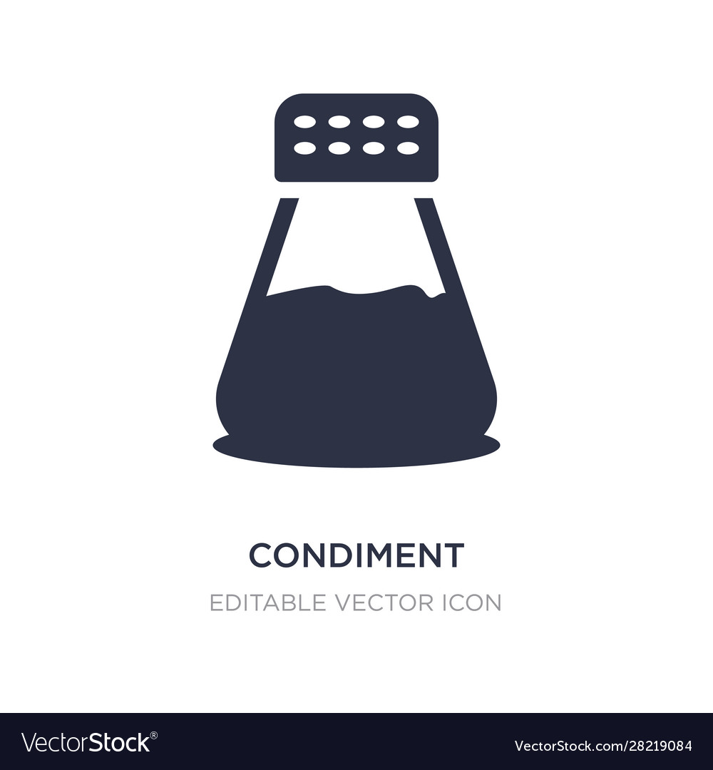 Condiment icon on white background simple element Vector Image Condiment icon on white background simple element
