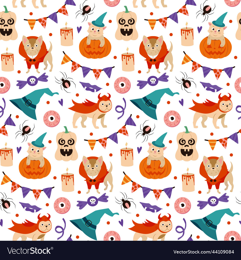 Cute french bulldog puppy in halloween costume vector image Cute french bulldog puppy in halloween costume