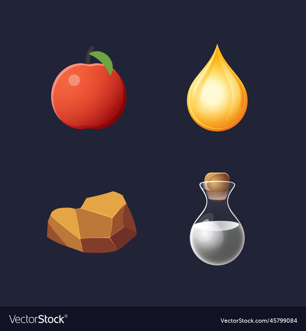 Game ui assets set gaming user interface icons vector image Game ui assets set gaming user interface icons