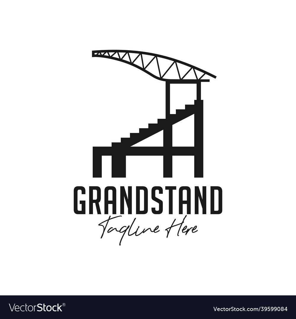 Grandstand building inspiration logo Royalty Free Vector