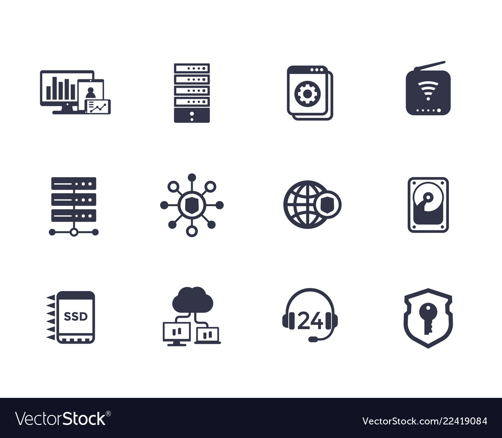 Network & Data Storage Icons