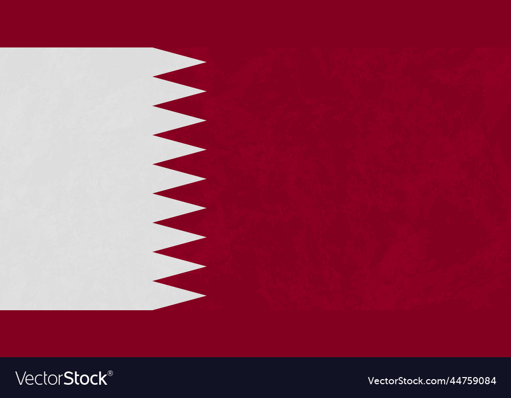 Qatar country realistic flag panoramic