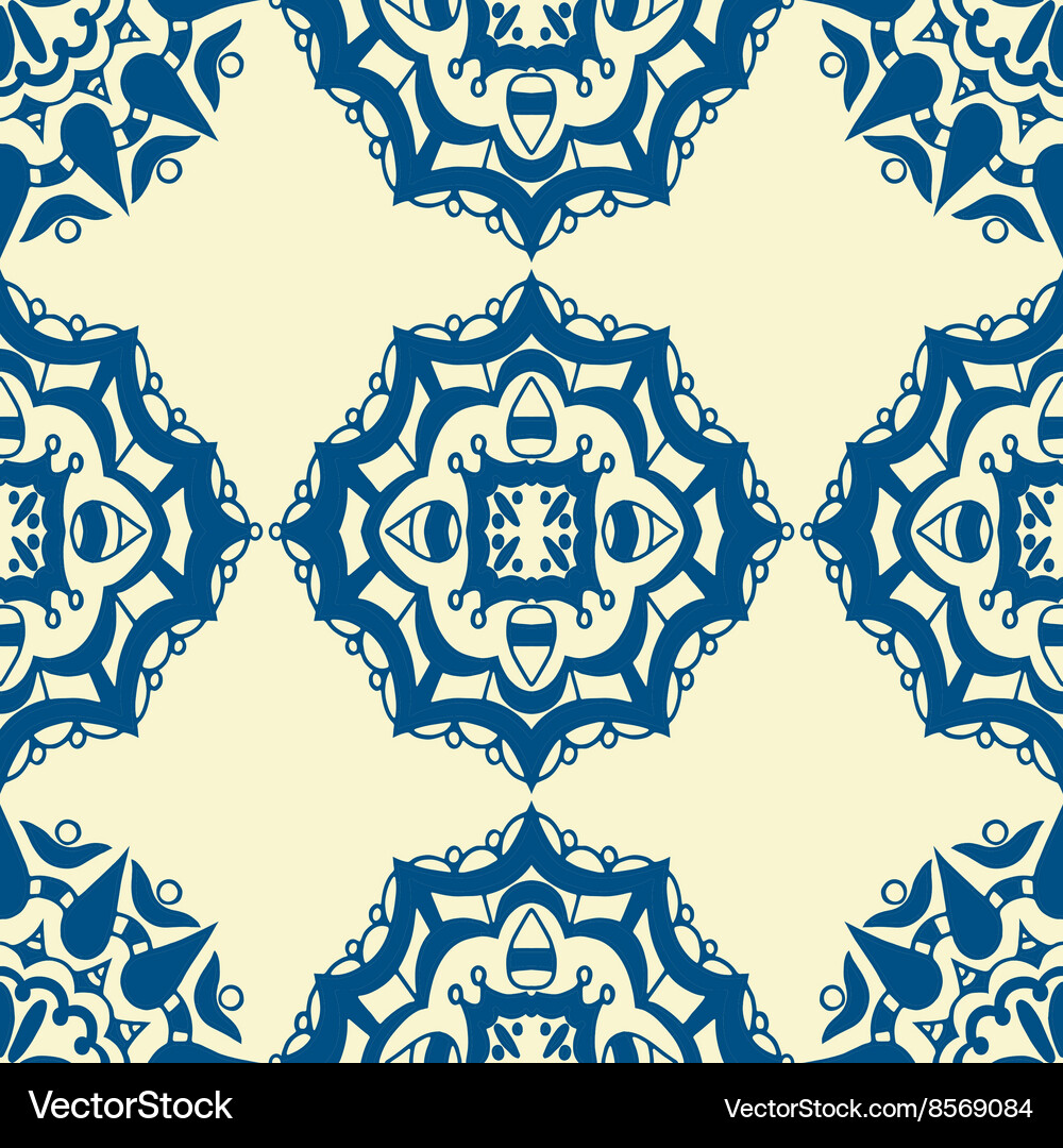 Seamless blue pattern Royalty Free Vector Image