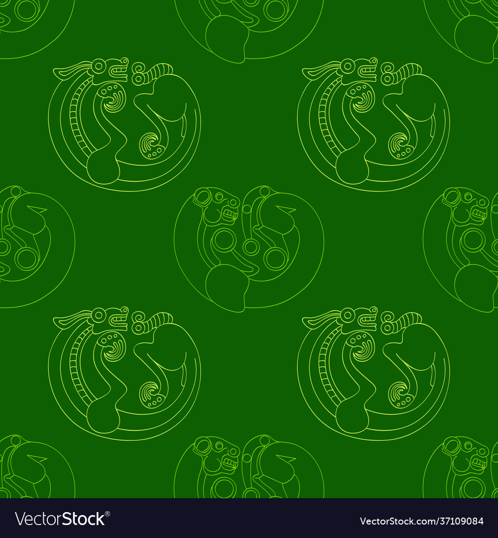 Seamless pattern with ancient scythian art