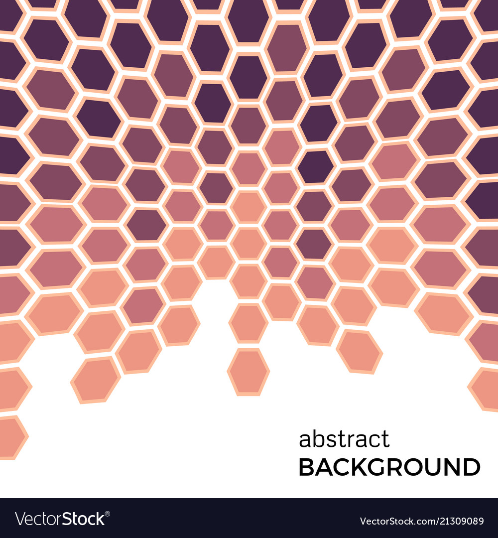 Abstract background with color hexagons elements vector image Abstract background with color hexagons elements