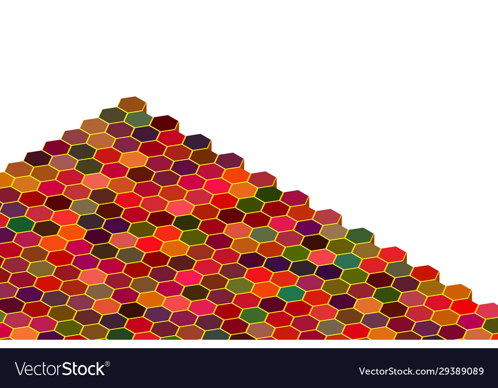 Abstract hexagonal background colorful