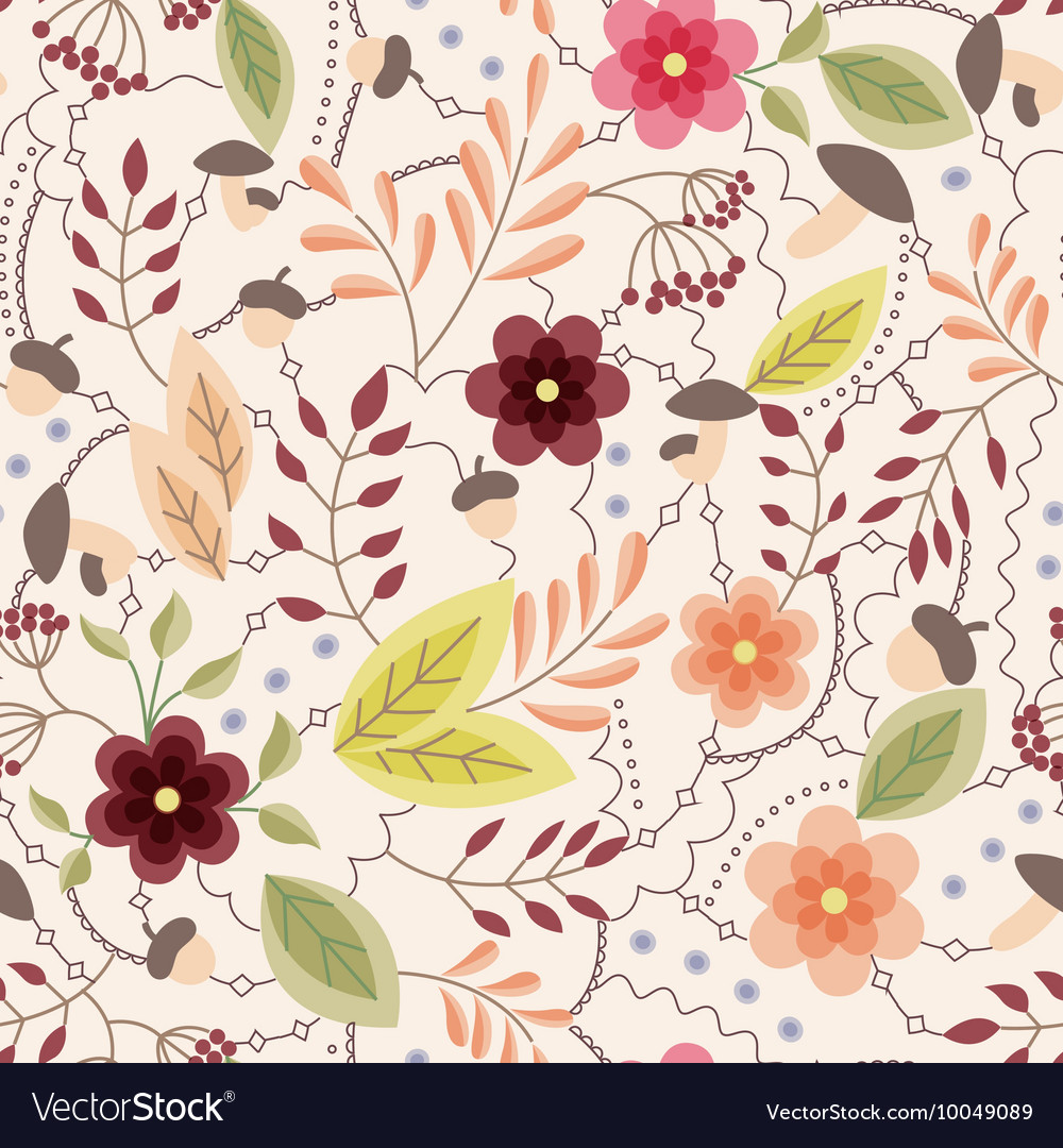 Autumn seamless pattern vintage