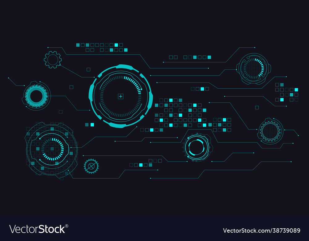 Hud futuristic element interface concept