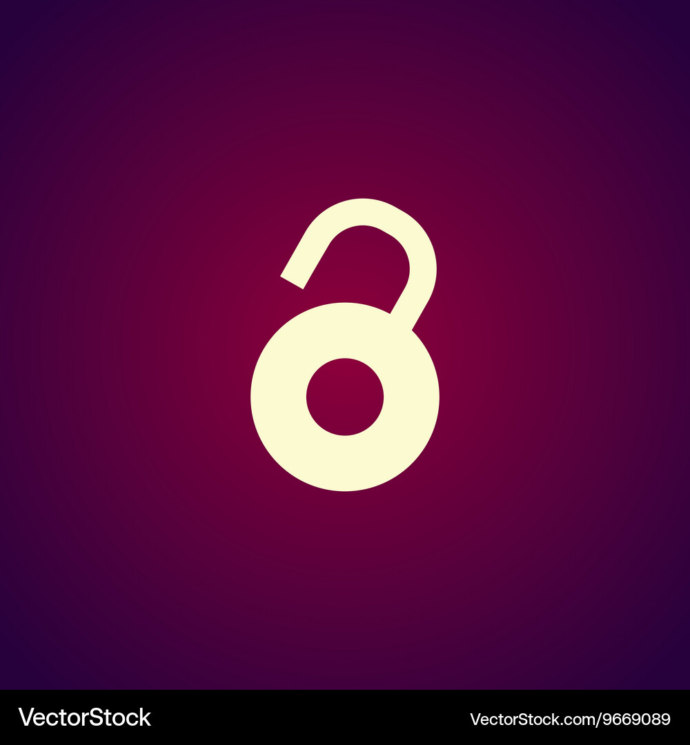 Open lock icon Royalty Free Vector Image - VectorStock