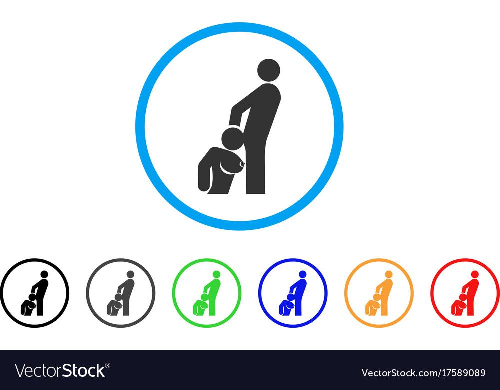 Oral Sex Persons Rounded Icon Royalty Free Vector Image