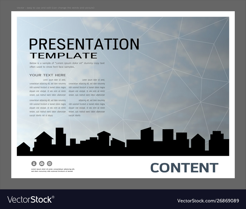 Presentation design template vector image Presentation design template