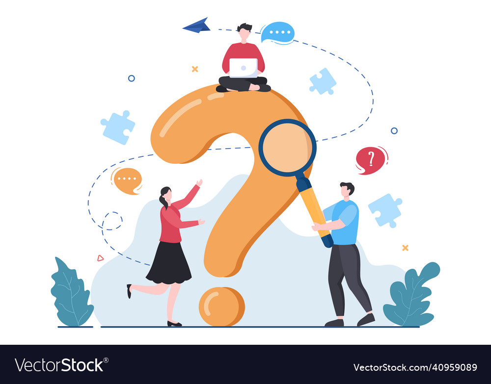 Problem and solution in business solving to look vector image Problem and solution in business solving to look