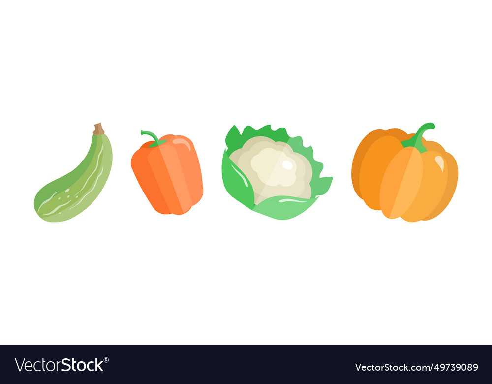 Ripe vegetables and garden crop flat icon