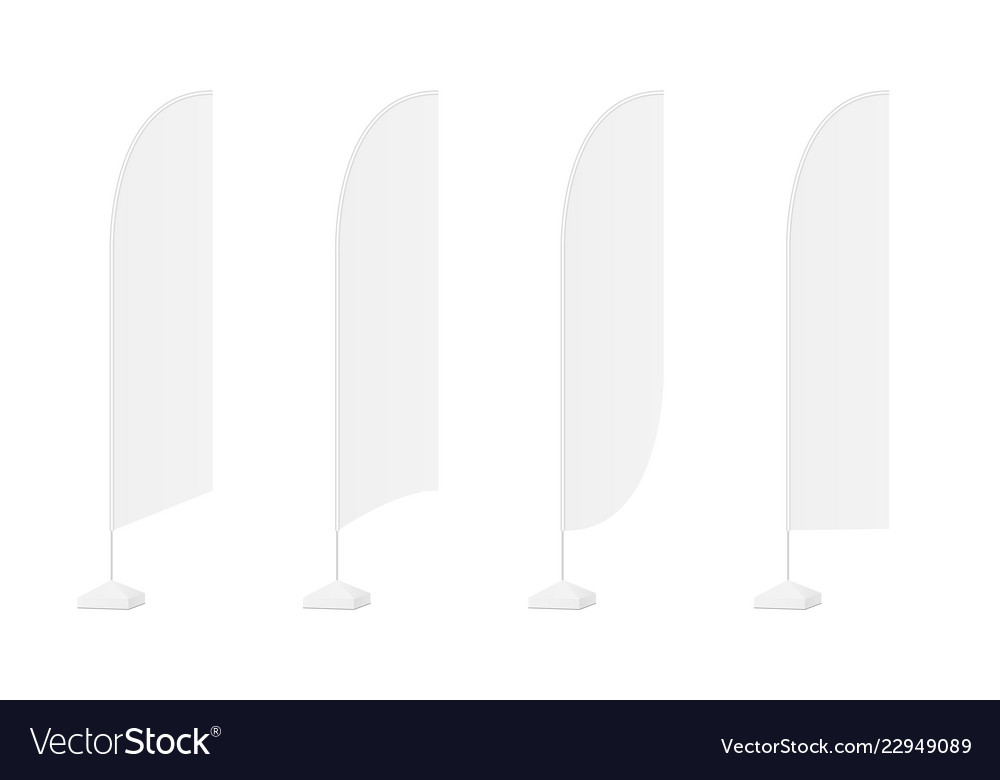 Set of four advertising flags Royalty Free Vector Image