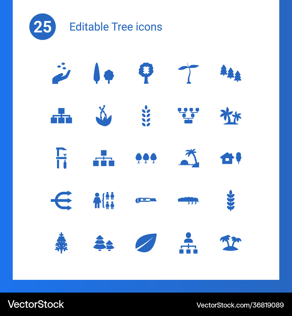 Tree icons Royalty Free Vector Image - VectorStock