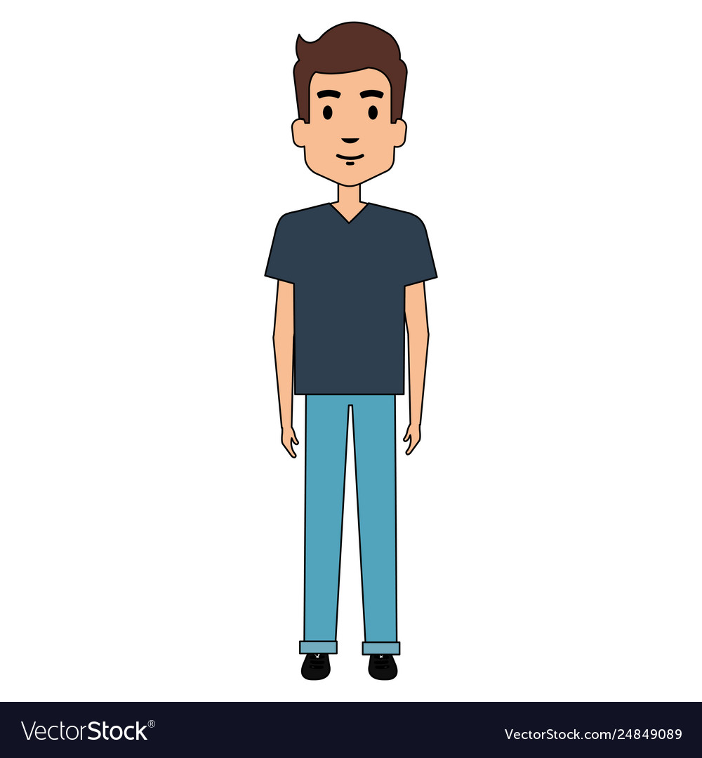 Young man avatar character Royalty Free Vector Image