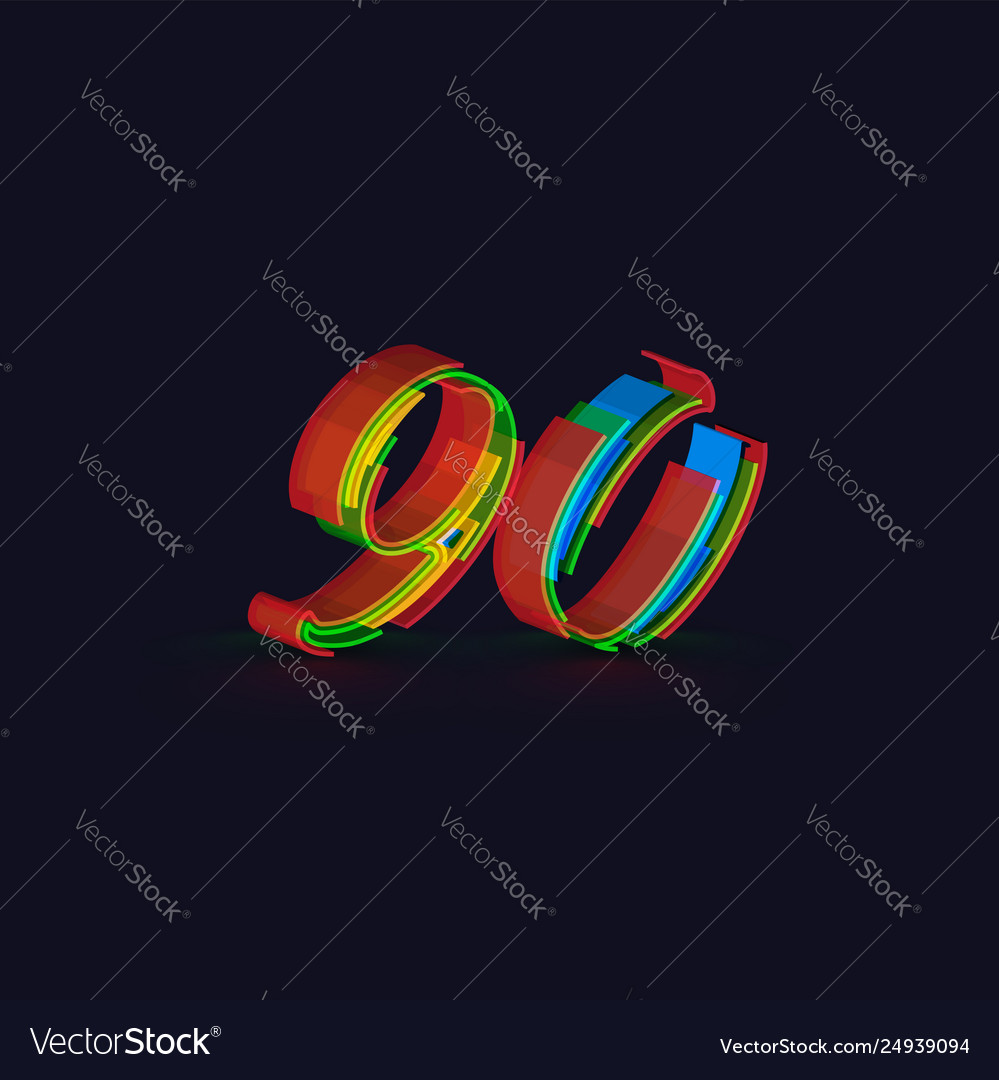 3d colorful character from a fontset vector image 3d colorful character from a fontset
