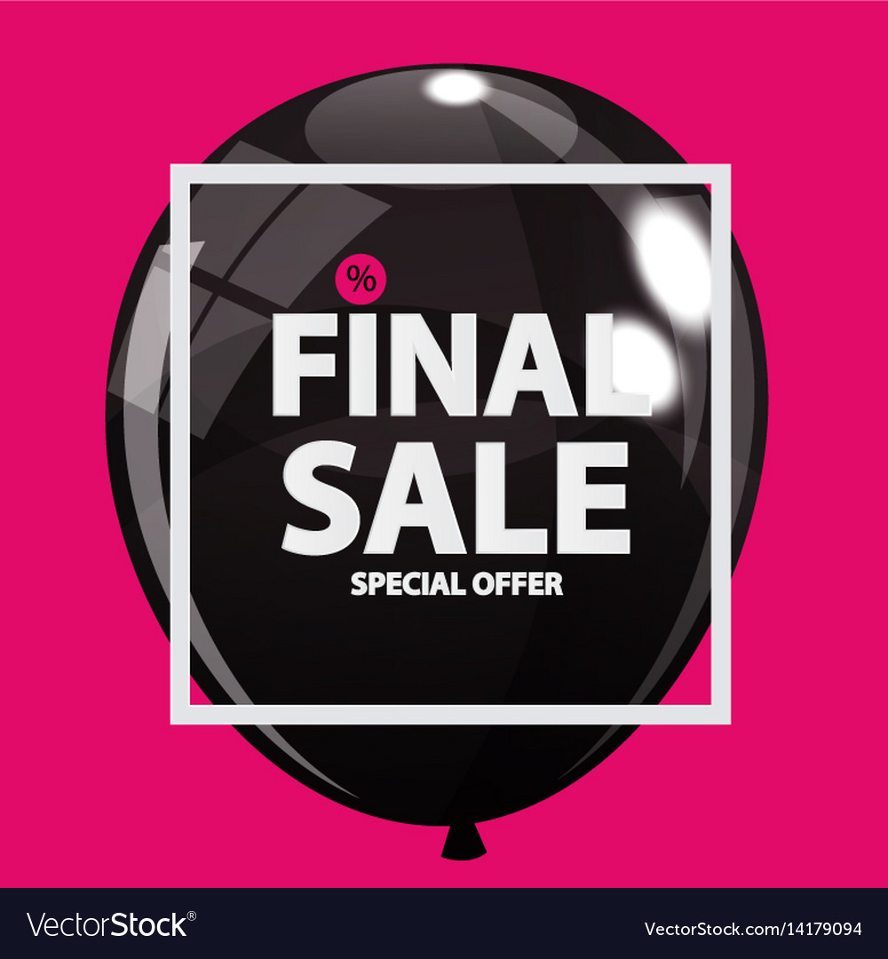 abstract designs final sale banner in black pink vector image