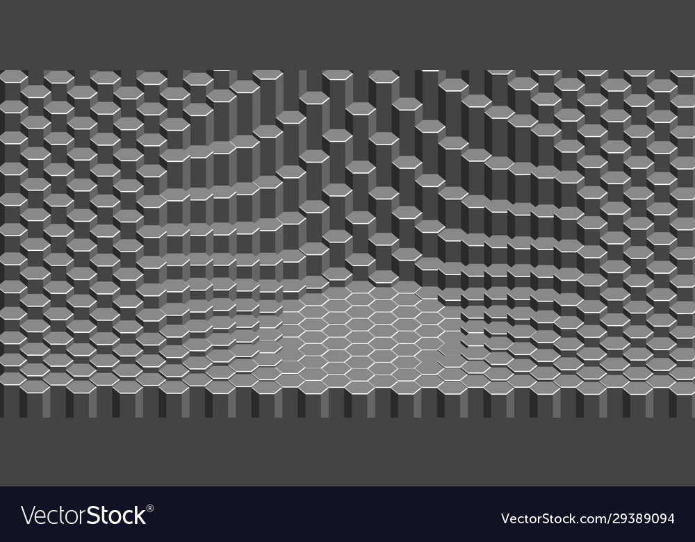 Abstract hexagonal background 3d futuristic style