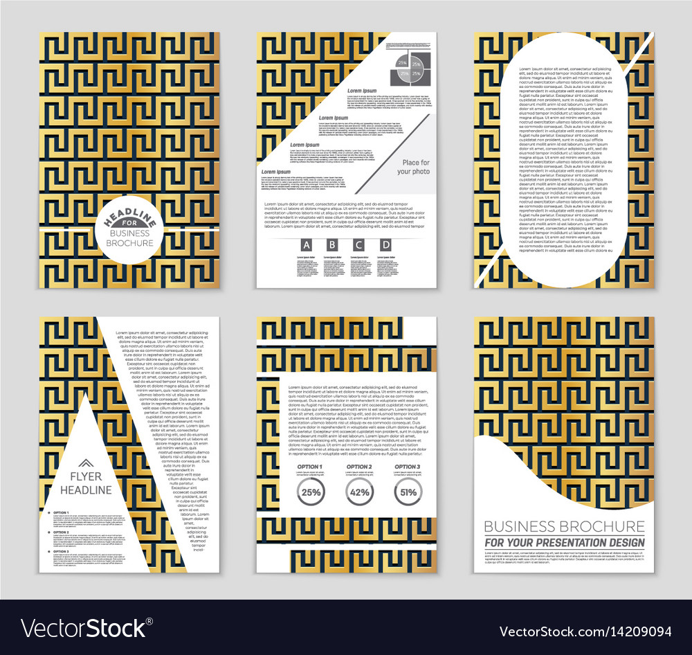 Abstract layout background set for art