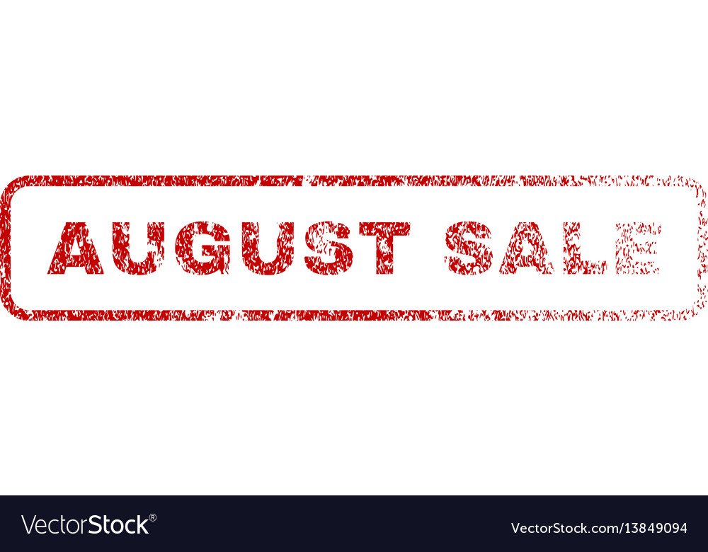 August sale rubber stamp