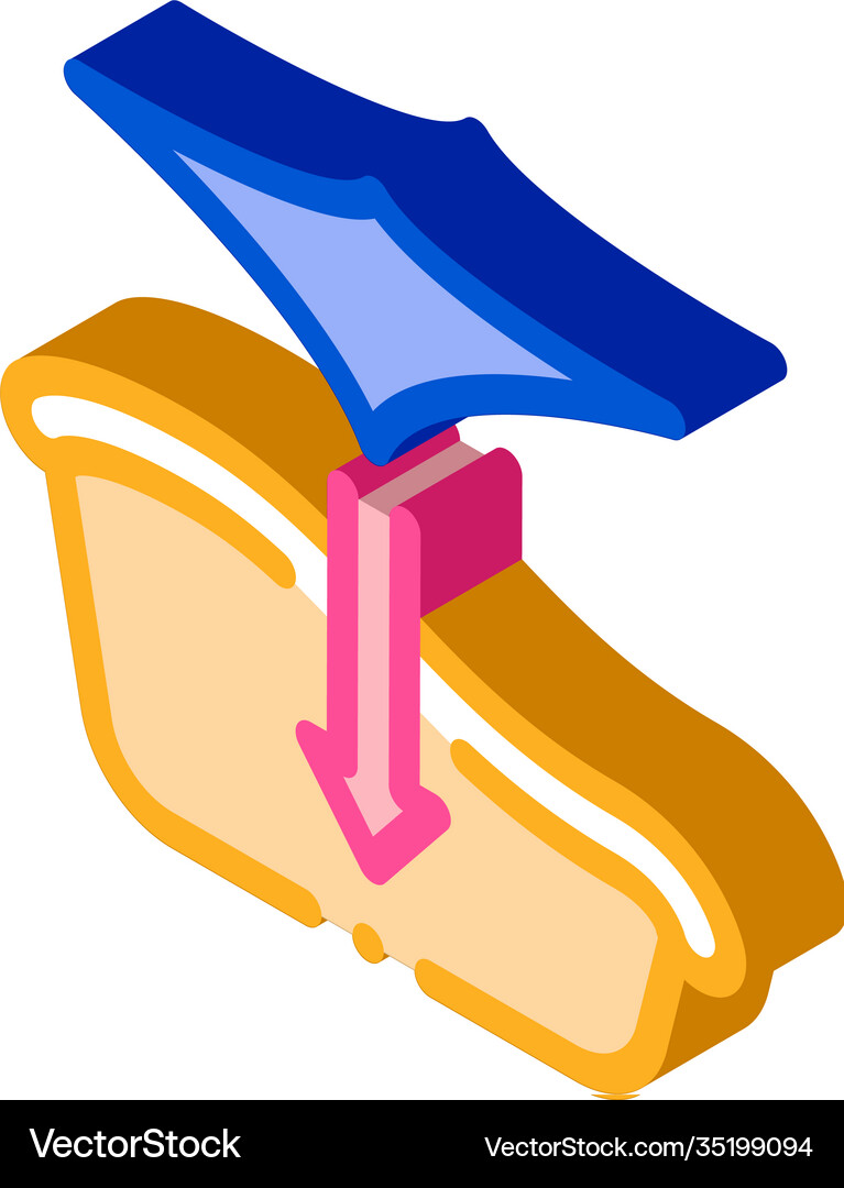 Bath with hammock isometric icon Royalty Free Vector Image