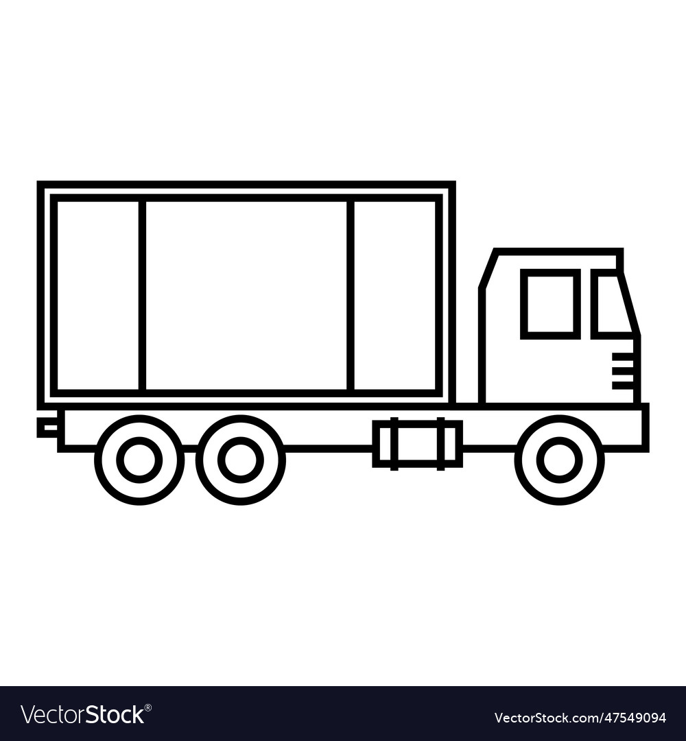 Black truck icon Royalty Free Vector Image - VectorStock