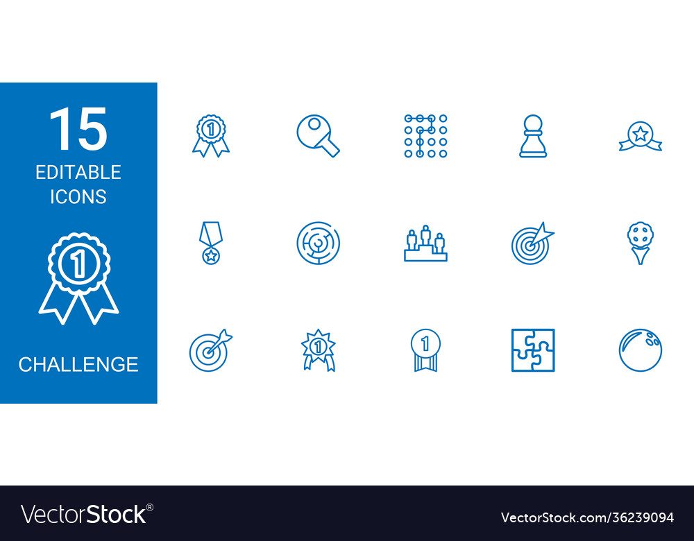 Challenge icons Vector Image Challenge icons