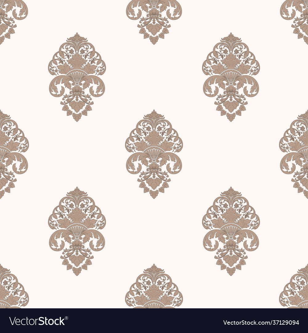 Damask seamless pattern element classical vector image Damask seamless pattern element classical