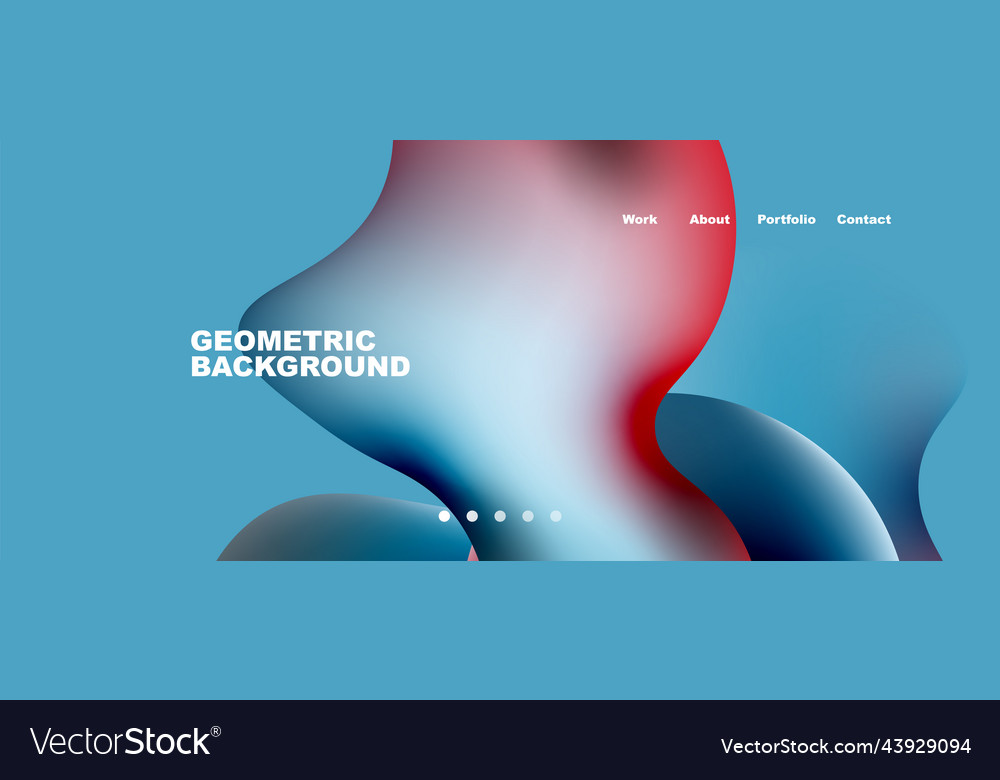 Flowing gradient colors and round elements vector image Flowing gradient colors and round elements